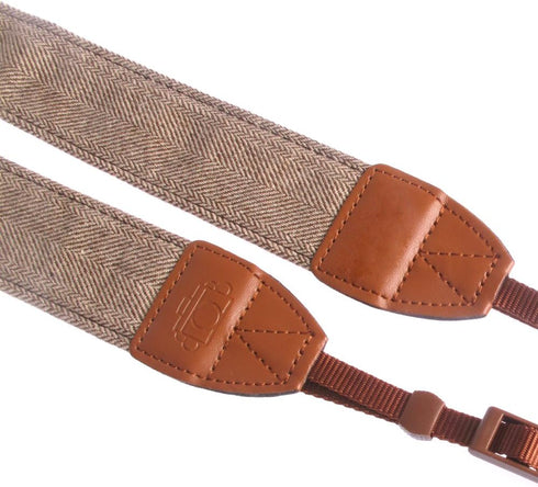 Fotasy Brown Vintage Weave Camera Neck Strap, Camera Shoulder Belt Strap, Classic Design, Compatible with Canon Fujifilm Nikon Olympus Panasonic P...