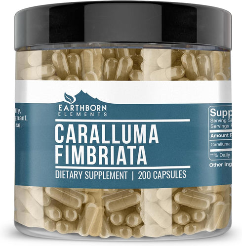 Earthborn Elements Caralluma Fimbriata 200 Capsules, Pure & Undiluted, No Additives...