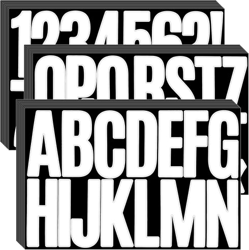30 Sheets Large Letter Sickers 3 inch Vinyl Letter Alphabet Number Stickers for Bulletin Board Classroom Mailbox Window Door Home Decor(White)...