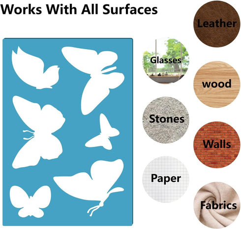 GORGECRAFT 2 Styles Jewelry Shape Template Reusable Earrings Making Plastic Butterfly Cutouts Cutting Stencil Lapidary Templates for Cabochons Bra...