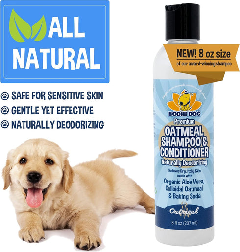 Bodhi Dog Oatmeal Shampoo & Conditioner | Naturally Deodorize Dogs, Cats & Pets with Organic Ingredients | Soothes and Moisturizes Dry, Itchy Skin...