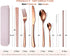 AARAINBOW 7 Pieces Stainless Steel Flatware Set Portable Reusable Cutlery Set Travel Utensils Set Including Chopsticks Knife Fork Spoon Straws Cle...