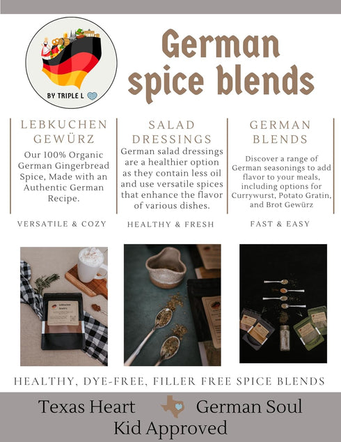 4x Currywurst Seasoning - Mild German Curry Powder - Traditional Curry Recipe - for Sausages and More...