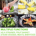 Vegetable Steamer Basket for Cooking, Stainless Steel Veggie Fish Food Steamer Basket, Folding Expandable Steamers to Fit Various Size Pot...