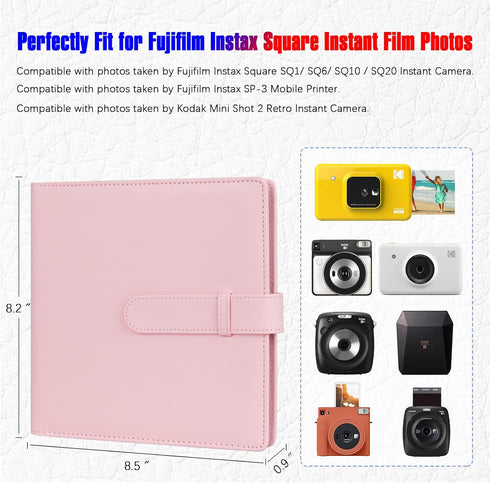 288 Pockets Photo Album for Fujifilm Instax Square SQ1 SQ6 SQ10 SQ20 Instant Camera, Fujifilm Instax SP-3 Mobile Printer, Extra Large Picture Albu...