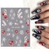 Christmas 5D Nail Art Stickers Self-Adhesive Embossed Snowflake Nail Decals Red Christmas Balls Nail Stickers Xmas Jingle Bells Nail Art Supplies ...