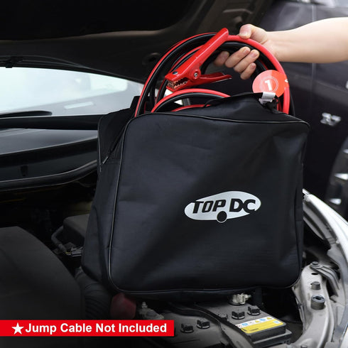 TOPDC 15.7"x12.6" Tools Cable Bag, Jumper Cable Bag, Storage & Organizer for Cables, Cords, and Hoses Including EV Charging Cables for Electric Ve...
