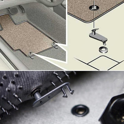 4PCS Floor Mat Clips for Car, Floor Carpet Clips Mat Fixing Hooks Carpet Holders Fixing Clamps, Car Accessories Cargo Mat Clip Carpet Fixing Buckl...