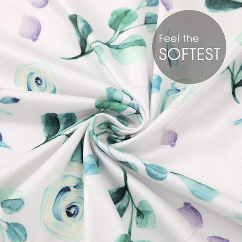 Stretchy Ultra Soft Fitted Bassinet Sheet Set 2 Pack, Universal Cradle Sheet Set for Rectangle, Oval, or Hourglass Bassinet Pad/Mattress, Blue Ros...