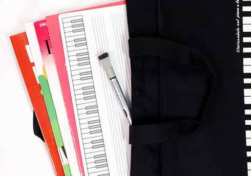 Dry Erase Music Staff White Board, Portable A4 Size (8.3"×11.7")...