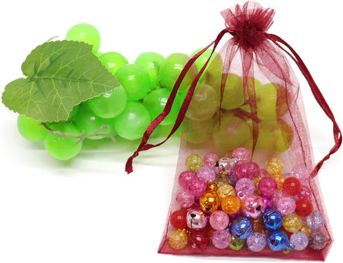 100pcs Drawstring Organza Jewelry Candy Pouch Party Wedding Favor Gift Bags (6x8, Mixed Color)...