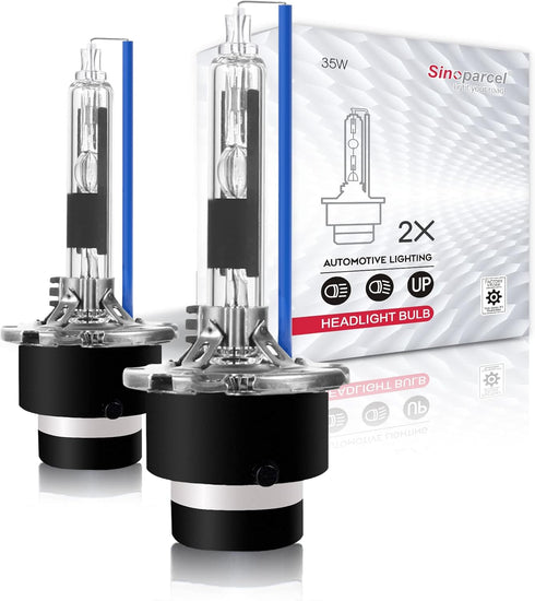 Sinoparcel D2R Xenon HID Headlight Bulbs - 8000K 35W Low Beam 85126UB 66250 85126WX,etc Replacement Lights- Pack of 2...