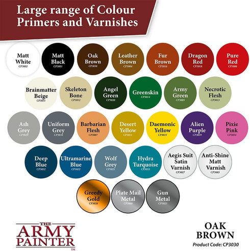 The Army Painter Color Primer Spray Paint - Acrylic Spray Undercoat for Miniature Painting - Spray Primer for Plastic Miniatures (Oak Brown)...
