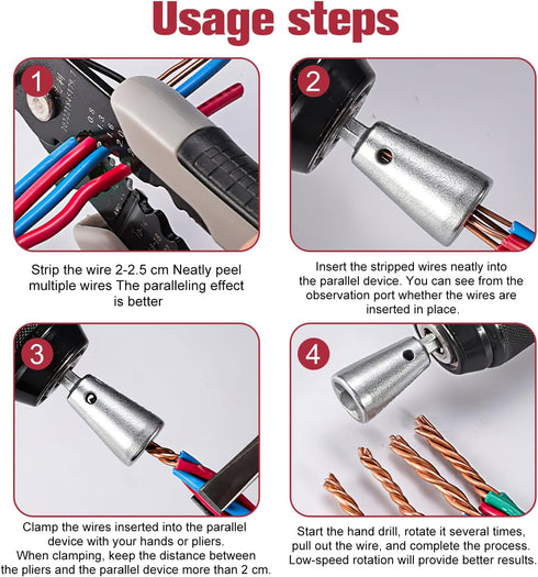 Wire Twisting Tool,Wire Twister Wire Connector,New Wire Twister Tool for Drill,Wire Nut Twister,Wire Stripping and Twisting Tool for Power Drill,C...