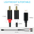 Lightning to RCA Cable Audio Aux Adapter, Stereo Y Splitter Adapter for Select iPhone, iPad and iPod Models for Power Amplifier, Car, Home Theater...