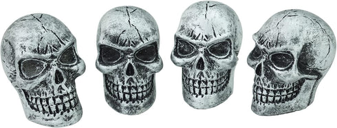 Abfer Skull Tire Wheel Air Cap Valve Stem Covers Car Decorative Accessories Fit Most Vehicle Truck Motorcycles Bikes (Silver)...