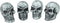 Abfer Skull Tire Wheel Air Cap Valve Stem Covers Car Decorative Accessories Fit Most Vehicle Truck Motorcycles Bikes (Silver)...