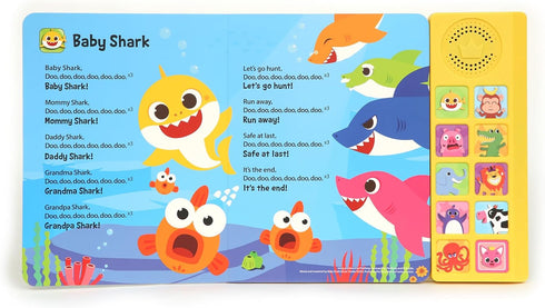 Baby Shark Animal Songs 10 Button Sound Book | Learning & Education Toys | Interactive Books for Toddlers 1-3 | Gifts for Boys & Girls...