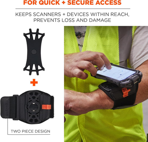 Ergodyne Squids 5545 Armband, Wristband Scanner Mount, Adjustable to Fit Phones, Scanners, Mobile Computers, PDA...