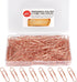 Rose Gold Paper Clips 200 pcs Smooth Finish Steel Wire Paperclips 33mm Medium Size for Document Organizing and Classifying Office Supplies (33mm R...