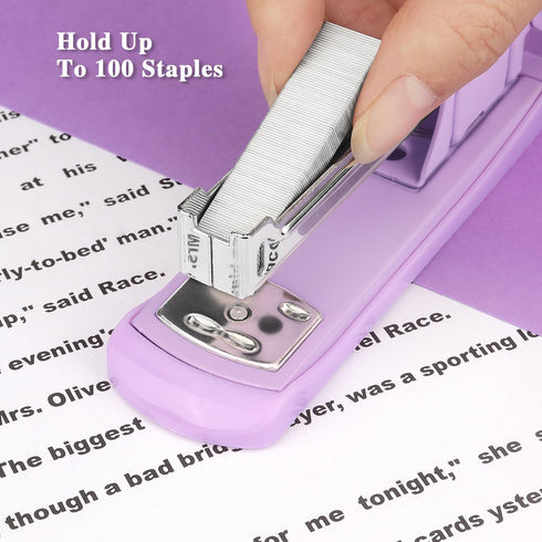 Stapler, Office Stapler, Desktop Stapler, Stapler for Desk(Purple)...
