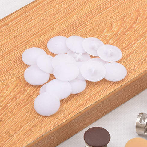 100 Pieces Plastic Round Cam Lock Fastener Cap Cabinet Furniture Connecting Cam Fitting Cap Cam Dowel Cap Cam Lock Nuts Cap Cam Lock Screw Cap Dec...