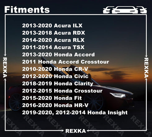Rexka 30 pcs Hood Insulation Retainer Clip Fastener Compatible with Honda Acura 91501-SWA-003 Accord Civic Crosstour CR-V Fit HR-V Insight ILX RDX...