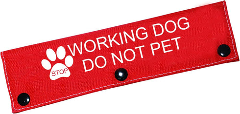 Funny Dog Leash Sleeve Working Dog Do Not Pet Dog Leash Wrap Wrap Alert Hanging ID Patch Tag Pet Birthday Gift?Working Not Pet-Sleeve?...