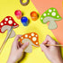 Wooden Spring Ornaments to Paint Mushroom Decoration Cutouts Unfinished 24PCS 3.5 x 3 inches, DIY Blank Unfinished Mushroom Wood Discs Ornament fo...