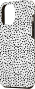 iPhone 12 Pro Max Popular Dalmatian Pattern, White w Brush Stroke Black Spots Case...