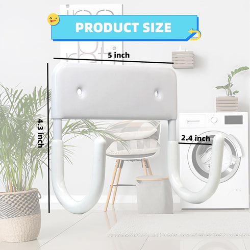BiJun Ironing Board Holder Wall Mount, Ironing Board Hanger with 5 Inch Length, Iron Board Hook Wall Mount for Laundry Rooms (White)...