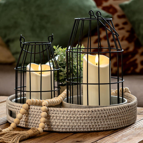Homemory 6"x3" Outdoor Waterproof Flameless Candles, LED Candles, Battery Operated Candles with Remote and Timers, Electric Fake Plastic Pillar Ca...