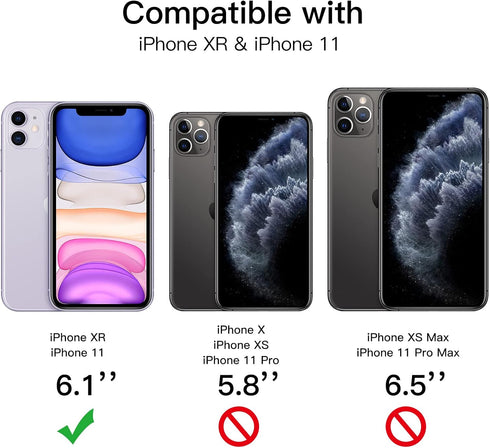 JETech Privacy Full Coverage Screen Protector for iPhone 11/XR 6.1-Inch, Anti-Spy Tempered Glass Film, Edge to Edge Protection Case-Friendly, 2-Pa...