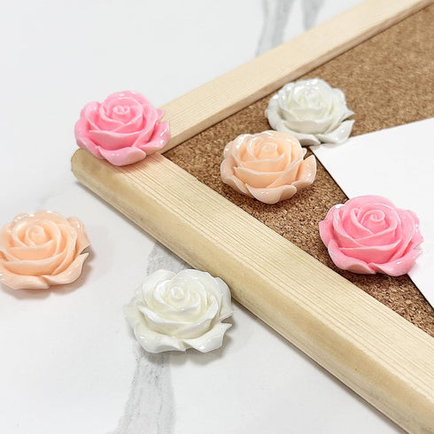 15 pcs - Cute Flower Fridge Magnets, Pink Rose Fridge Magnets, Beautiful Magnets, Cute Whiteboard Magnets for Adults, Girls Locker Magnets for Kit...