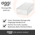Oggi Clear Stackable Storage Bin with Lid - Ideal for Kitchen, Pantry, Cabinet, Bathroom, Bedroom, Kids, Refrigerator, Freezer. With Handles - Org...
