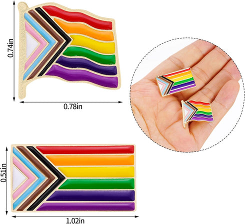 24 Pieces Gay Pride Pins Rainbow Flag LGBTQ Enamel Lapel Pin Brooches Decoration for Lesbian Transgender Gay Activities Clothes Bag Decor Birthday...