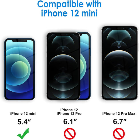 JETech Case for iPhone 12 Mini 5.4-Inch, Non-Yellowing Shockproof Phone Bumper Cover, Anti-Scratch Clear Back (Blue)...