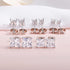 GEMSME 18K Gold Plated Princess Cut Clear Cubic Zirconia Stud Earrings Pack of 5 (white gold)...