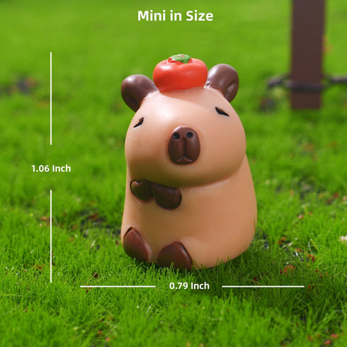 Capybaras Figures, Mini Capybaras Fairy Garden Accessories, Miniature Capybaras Ornament for Micro Landscape, Bonsai Decoration, Birthday Cake Top...