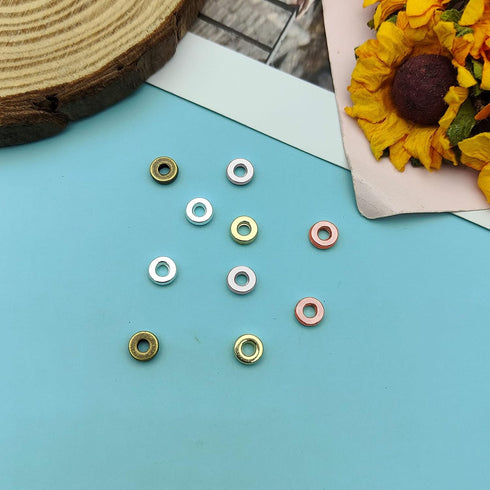 1000Pcs Flat Round Rondelle Spacer Beads for DIY Crafts, 5 Colors Disc Beads for DIY Jewelry Making, Bracelet, Necklace, Earring Crafts...