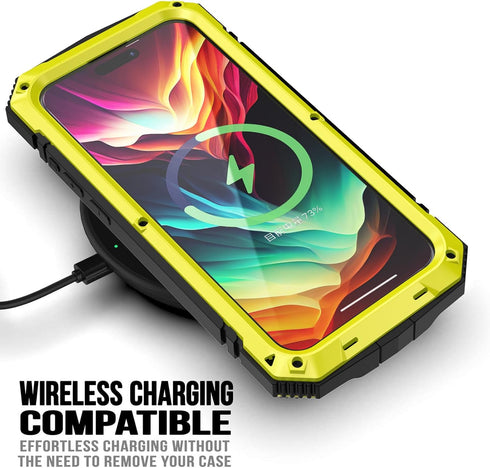 for iPhone 15 Pro Max Case, Life Waterproof Shockproof Hard Case Aluminum Metal Gorilla Glass Military Heavy Duty Sturdy Protector Cover for iPhon...