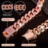 Dog Chain Collar Diamond Link Dog Collar Walking Dog Necklace Metal Cat Chain with Secure Buckle Pet Crystal Collar for Small Medium Large Dogs Ca...