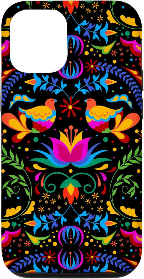 iPhone 14 Pro Mexican Heritage Otomi Pride Love Peace Doves Phone Case...