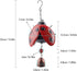 GORGECRAFT Metal Ladybug Wind Chime Lucky Wind Bell Rustic Home Ornaments for Garden Yard Patio Indoor Outdoor Hanging Decoration...
