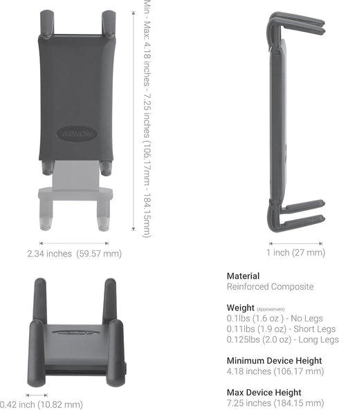 Arkon Windshield Dash Phone Car Mount for iPhone XS Max XS XR X 8 Galaxy Note 9 S10 S9 Retail Black......