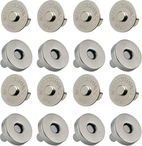 20 Set Magnetic Snaps, Purse Magnetic Bag Fastener Clasp Magnetic Button Replacement Kit for Sewing, DIY Craft, Purses, Bags, Clothes, Leather (Si...