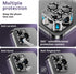 AFARER [2 Pack Camera Lens Protector for iPhone 15 Pro 6.1"/iPhone 15 Pro Max 6.7",3D Aluminum Metal Lens Film,9H Hardness Tempered Glass Camera S...