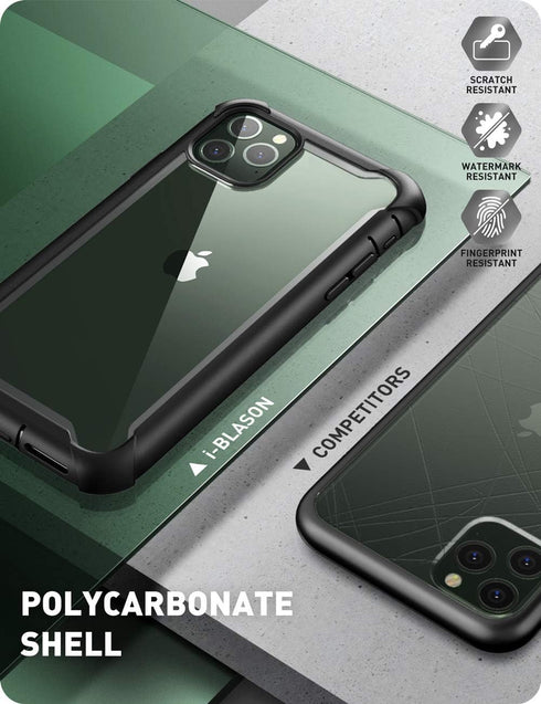 i-Blason Ares Series for iPhone 11 Pro 5.8 Inch (2019 Release), Rugged Clear Bumper Case with Built-in Screen Protector (Black)...