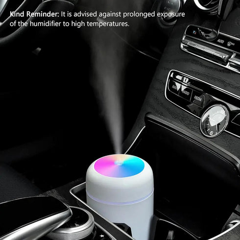 Portable Mini Humidifier, Colorful, Cool Mist, USB Powered. Perfect for Bedroom, Office & Car (300ml, Gray)...