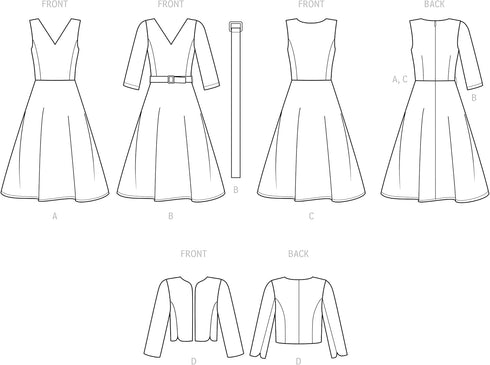 Simplicity Misses' Jacket and Dress Sewing Pattern Kit, Code S9473, Sizes 16-18-20-22-24, Multicolor...